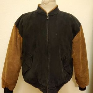Black Bay Leather Design Jacket Size Large
